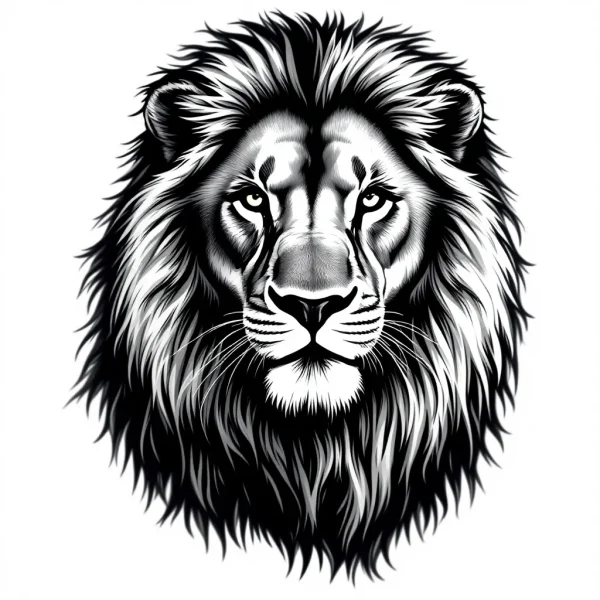 tmpbdokkk8g.webp Tatouage Lion Majestueux Noir & Gris