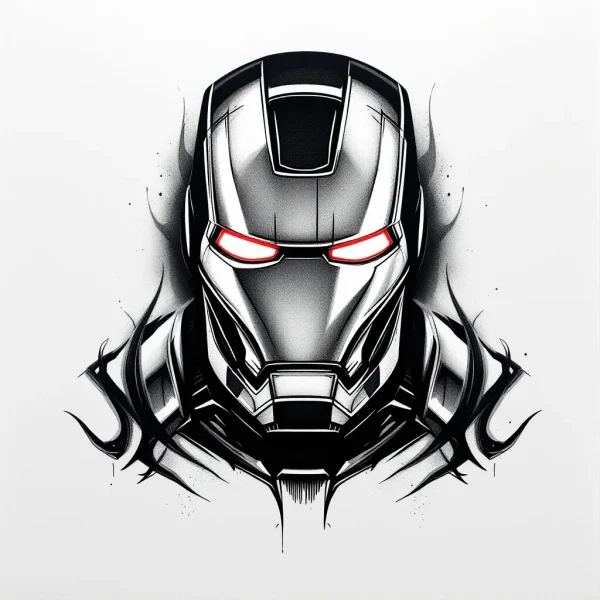tmpecp9s2oq.webp Tatouage Iron Man Traditionnel Noir-Gris
