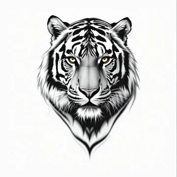 tmpezyjx1zs.webp Tatouage Tigre Réaliste Noir Intense