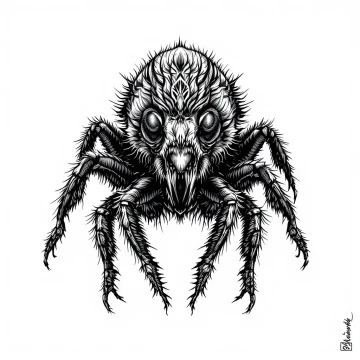 Tatouage Araignée Réaliste Noir & Gris