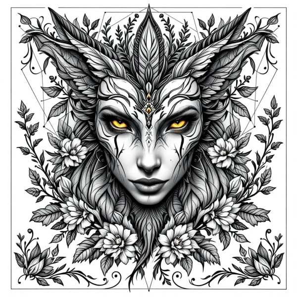 tmphq2z7smj.webp Tatouage reine Araignée Réaliste Noir & Gris