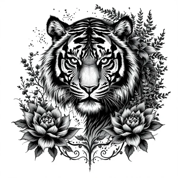 tmpiiwn9vgk.webp Tatouage Tigre Américain Noir et Gris
