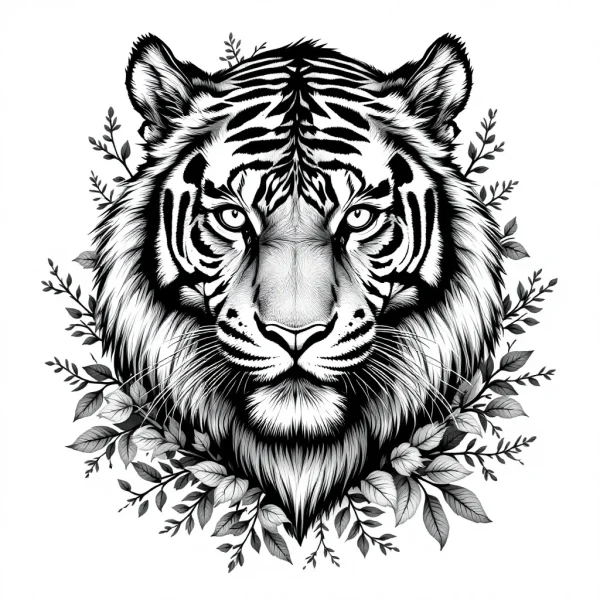 tmpjmi3oi4v.webp Tatouage: Tigre Réaliste Majestueux