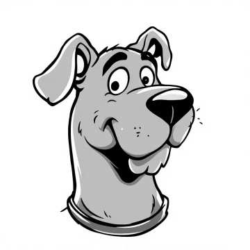 scooby doo Tatouage Scooby-Doo Classique Noir et Gris