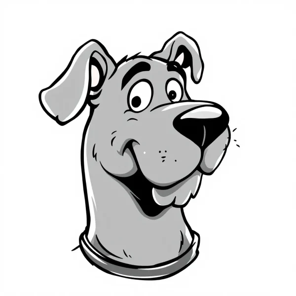 Tatouage Scooby-Doo Classique Noir et Gris