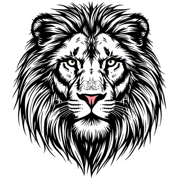 tmppdmems7m.webp Tatouage lion majestueux traditionnel