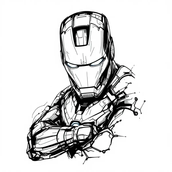 tmpsjvdplxy.webp Tatouage Iron Man Américain Noir&Gris