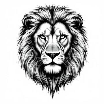 tmputorlwqh.webp Tatouage Lion Réaliste Noir & Gris